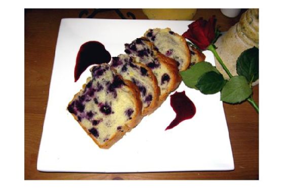 Blueberry Loaf With Blueberry Syrup