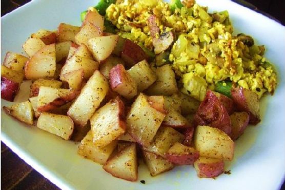 Country Breakfast: Tofu and Veggie Scramble With Home Fries