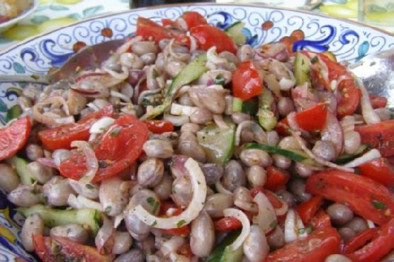 Cranberry Beans, Cherry Tomatoes & Cucumber Salad