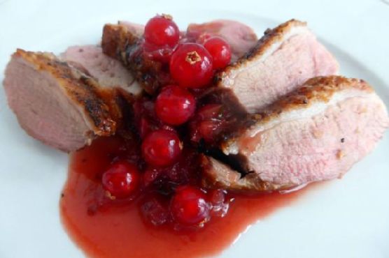 Duck Breast with Redcurrant and Port Sauce