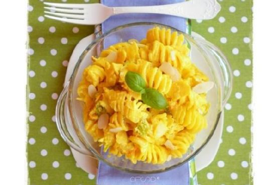 Fusilli With Zucchini Flowers, Ricotta and Saffron