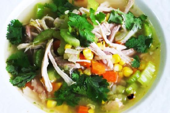 Hearty Chicken & Grilled Corn Soup