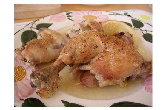 Lemon and Garlic Slow Roasted Chicken