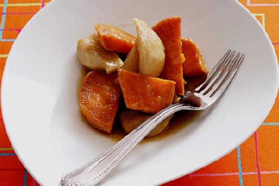 Maple Roasted Pears and Sweet Potatoes