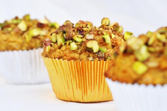 Orange Banana Muffins With Pistachios
