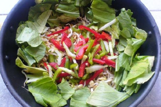 Pak Choi and Bean Sprouts Salad