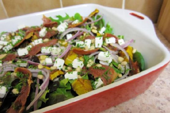 Roasted Squash, Prosciutto and Goat's Cheese Salad