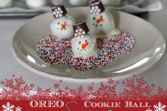 OREO Cookie Balls – Snowman
