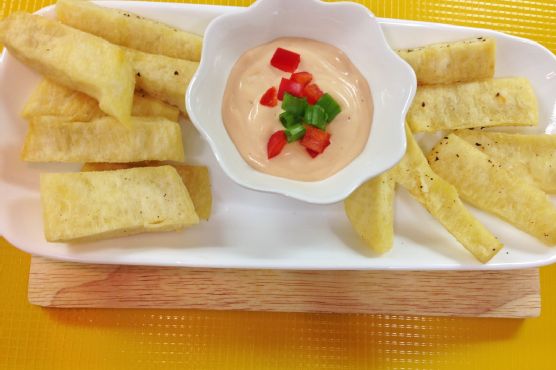 Fried Yam and Spicy Mayo